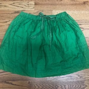 Anthropologie Odille Green Cotton Skirt